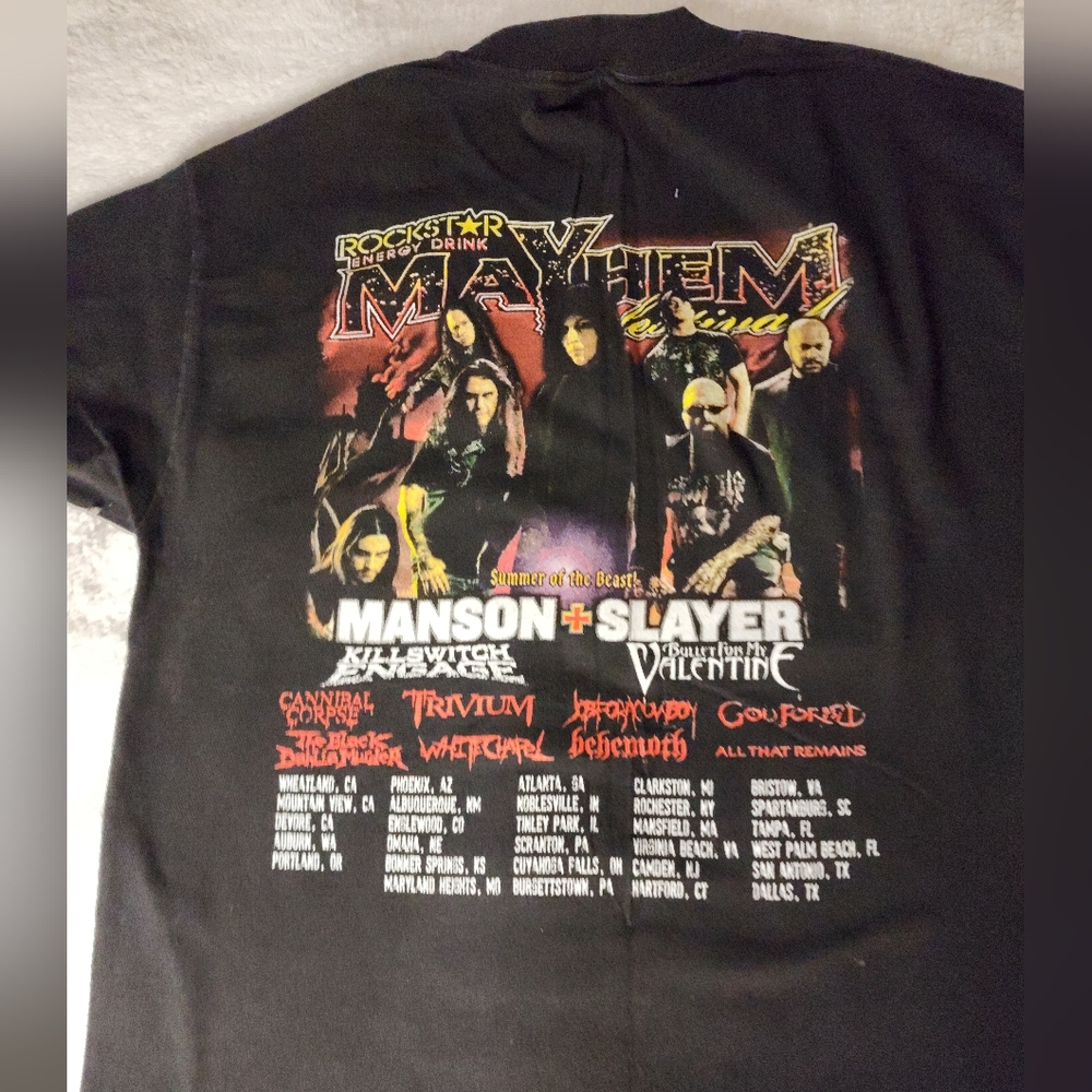 Manson + Slayer Mayhem Festival concert T